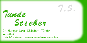 tunde stieber business card